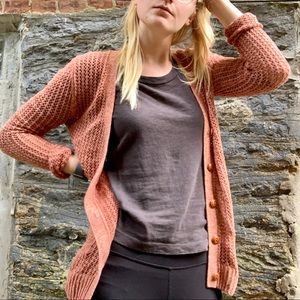 Fossil | Open Knit Cardigan Sweater